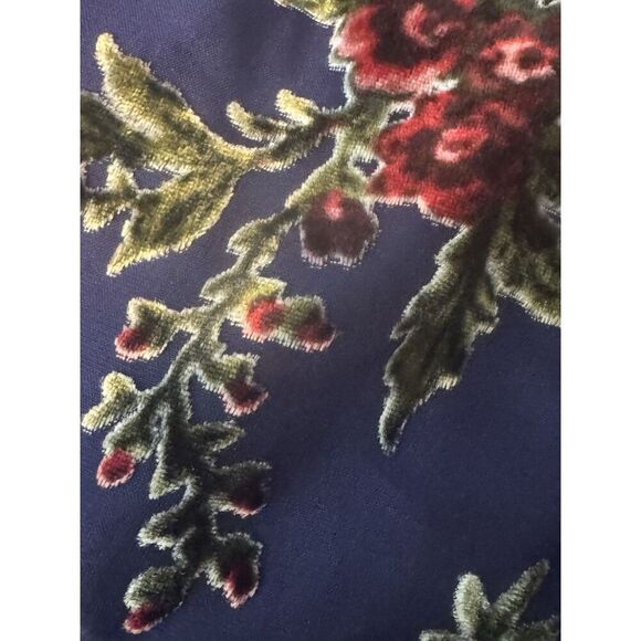 Lulu’s Navy Blue Burnout Velvet Floral Mini Dress NWT Sz XL - Picture 5 of 7